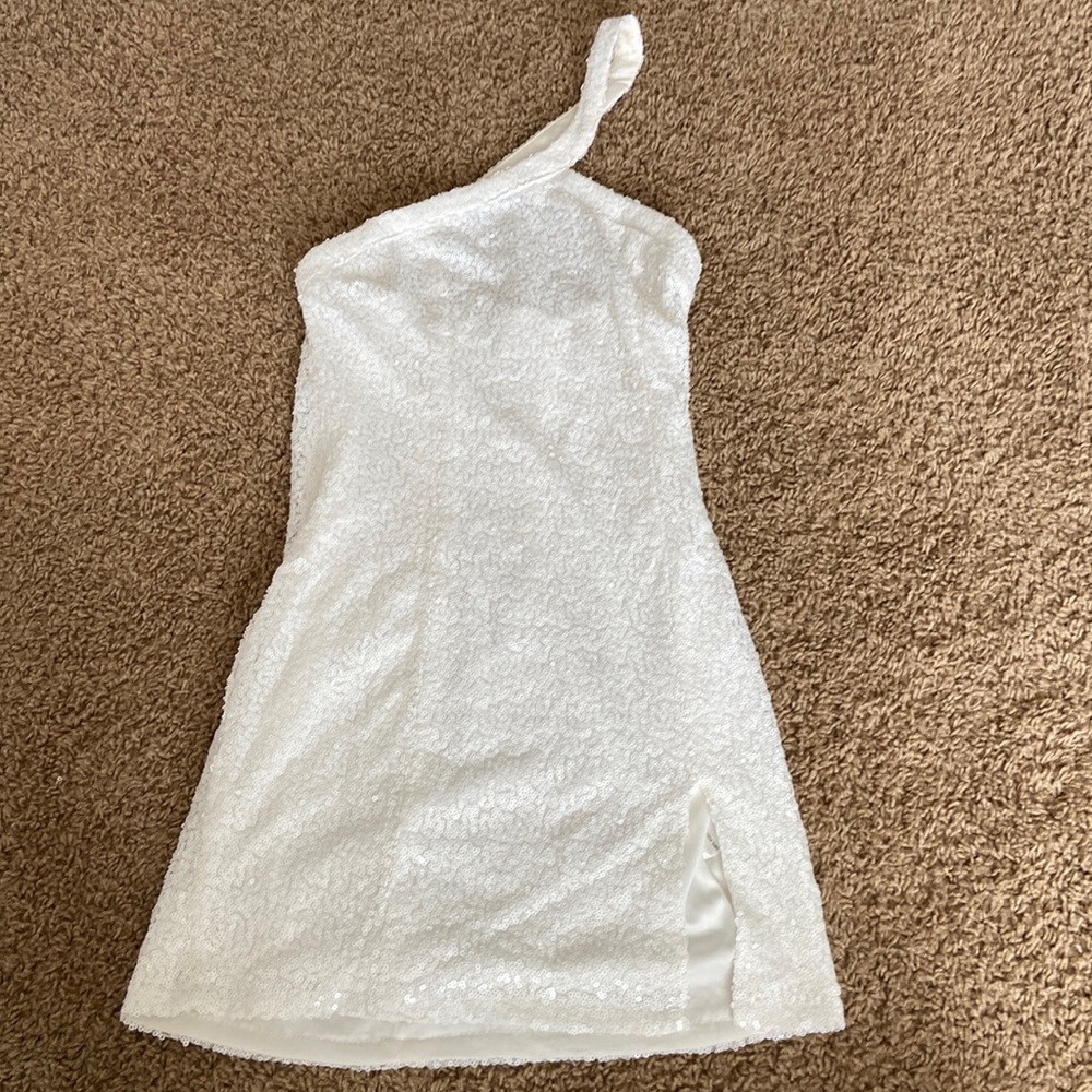 SuperDown white sparkle dress